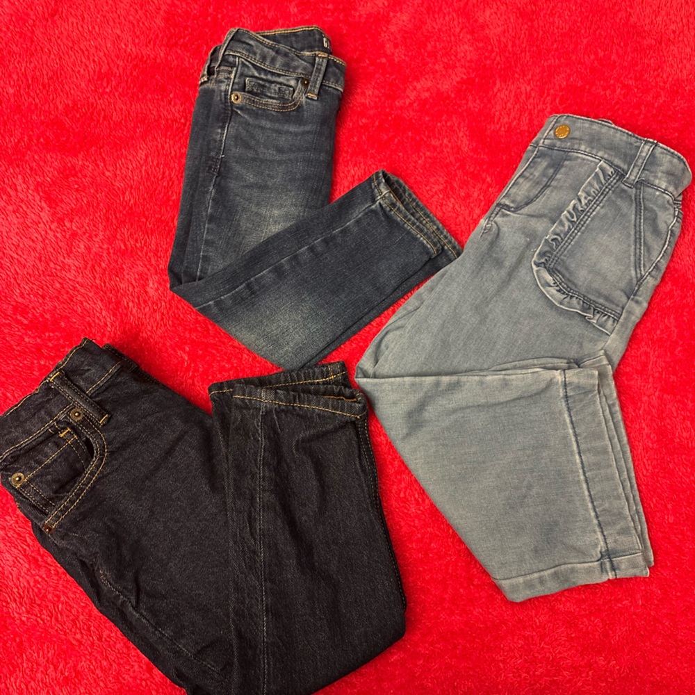 Janie and Jack Kids Jeans - Dark Blue and Light Gray